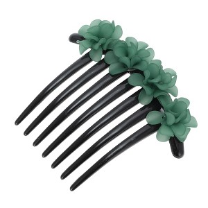 Unique Bargains Women's Frosted Hydrangeas Side Comb 1 Pc - 1 of 4