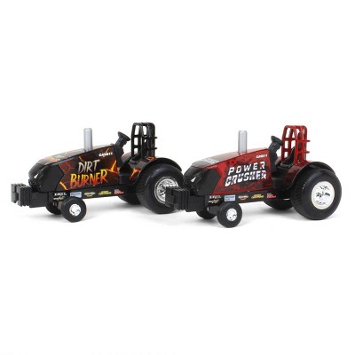 ERTL Set of 2 ~ 1/64 Case IH "Power Crusher" & "Dirt Burner" Die-cast Pulling Tractors, 37917