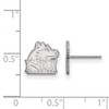 Black Bow Jewelry Sterling Silver Northern Illinois Huskies NCAA Post Earrings - 2 of 3