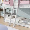 Whisen Twin over Twin House Bunk Bed with Roof, Window, Window Box, Door, with Safety Guardrails and Ladder - 4 of 4