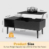 IULULU Lift Top Coffee Table - Wooden Table with Shelf & Compartment for Living Room - 2 of 4