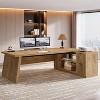 Tribesigns 78" L Shaped Desk with Drawers, Large Executive Desk with File Cabinet, Corner Computer Table Business Furniture for Home Office - 2 of 4