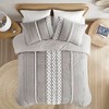 PAGED Full/Queen Comforter Set 3 Piece Chenille Bedding Sets, Cotton Printed Bed in a Bag with 1 Quil and 2 Pillowcases for Bedroom - 3 of 4