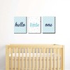 Big Dot of Happiness Hello Little One - Blue and Silver - Baby Boy Nursery Wall Art & Kids Room Decor - Gift Ideas - 7.5 x 10 inches - Set of 3 Prints - 2 of 4