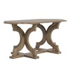 Galano Doynton 39.4 in. Oval Solid Wood Top Coffee Table in White and Oak, White, Oak - 3 of 4