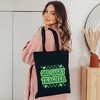 City Creek Prints Checkered Lucky Teacher Canvas Tote Bag - 15x16 - Black - 2 of 2