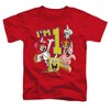 Toddler Boys' Spongebob Squarepants Today I'M 1 Sandy Patrick Squidward T-Shirt Red - 2 of 4