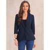 Allegra K Women's Lapel Collar One Button 3/4 Sleeve Blazer - 4 of 4