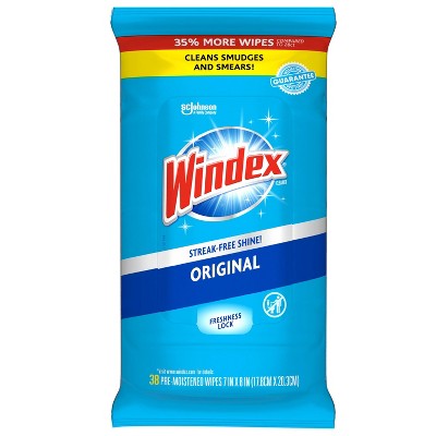 Windex Glass and Surface Pre-Moistened Wipes Original - 38ct