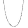Black Bow Jewelry Men's 5mm 14k White Gold Flat Figaro Chain Necklace - 3 of 4