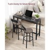 VASAGLE Bar Stools, Set of 2 PU Upholstered Breakfast Stools, 29.7 Inches Barstools with Back and Footrest, for Dining Room Kitchen Counter Bar - 4 of 4