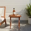 Karl Home| Poplar Wood  Outdoor Wood Side Table - 3 of 4