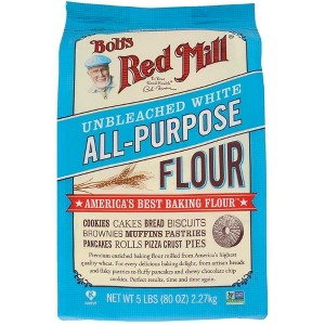 Bobs Red Mill Unbleached White All-Purpose Baking Flour - 5 lb - Case of 4 - 1 of 3