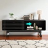 46" Mid-Century Modern TV Stand with Sliding Door Storage, Console Table for TVs Up to 59", Media Center for Living Room or Bedroom - 4 of 4