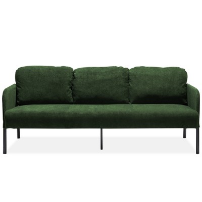 3-Seater Polyester Fabric Modern Upholstered Sofa with Deep Seat and Sturdy Legs