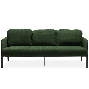 3-Seater Polyester Fabric Modern Upholstered Sofa with Deep Seat and Sturdy Legs - 1 of 4