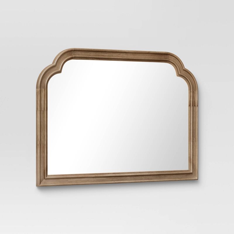 36&#34; x 26&#34; French Country Mantle Wood Mirror Natural - Threshold&#8482;, 3 of 10