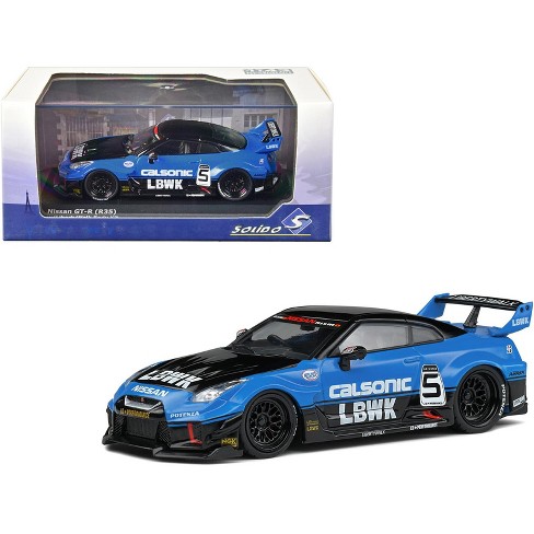 Nissan GT-R (R35) LB Silhouette Works GT RHD (Right Hand Drive) #5 Black  and Blue 