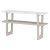 PAGED 54 inch Console Table,Retro Entryway Table with Marble-Effect Top and Open Shelf for Living Room,Hallway - 4 of 4