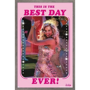 Trends International Mattel Barbie: The Movie - Best Day Ever Framed Wall Poster Prints - 1 of 4