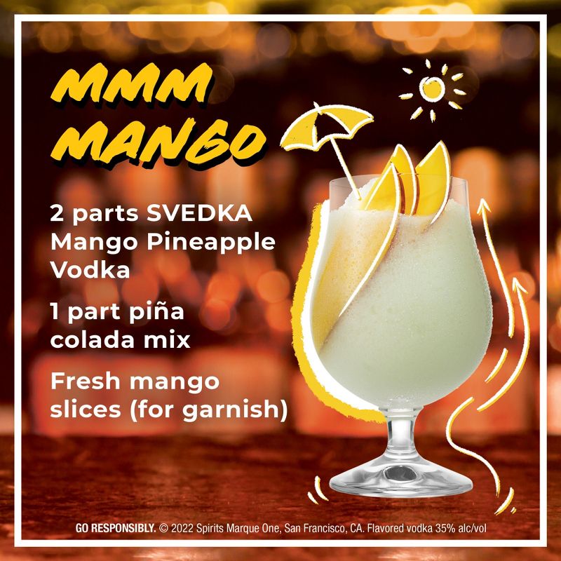 SVEDKA Mango Pineapple Flavored Vodka - 750ml Bottle, 5 of 8