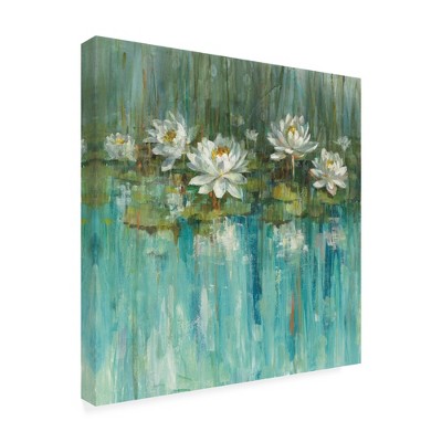 Trademark Fine Art -danhui Nai 'water Lily Pond Painting' Canvas Art ...