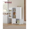 VASAGLE 53.5" Pantry Cabinet, Freestanding Kitchen Pantry Cabinet, Storage Cabinet with Doors, 6 Door Shelves,White - 3 of 4