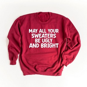 Simply Sage Market Women's Graphic Sweatshirt Sweaters Be Ugly And Bright - 1 of 2