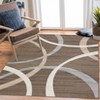 Machine Washable Rug Low Pile  Area Rug  Non Slip Modern Geometric Rug Foldable Stain Resistant Rugs for Living Room Bedroom Indoor Ultra Thin Carpet - 3 of 4