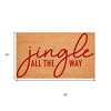 HomeRoots 24" X 36" Brown And Red Christmas Outdoor Coir Door Mat - 3 of 4