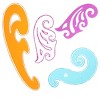 Jerry's Artarama Elodie's Curvy Stencil Set of 3 – Beginner Level Stencils in Purple, Orange & Blue – Artist Supplies with Dual Inking Edges & - 3 of 4