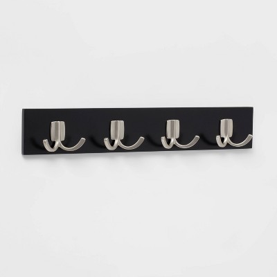 Modern Octopus 4 Rail Nickel Hooks Black - Brightroom™
