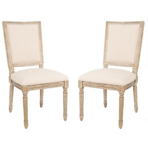 Buchanan 19" H French Brasserie Rectangle Side Chair (Set of 2) - FOX6229 - Safavieh Couture - 1 of 4