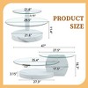 Lyngins Oval Tempered Glass Coffee Table, Contemporary Artistic Double Layer Tea Table with Anti-Slip Pads, Ideal Center Table & Living Room Table - 3 of 4
