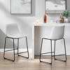 Dovelina 29" Modern PU Leather Barstool Counter Stool Set of 2 - 2 of 4
