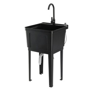Winado Freestanding Plastic Utility Sink With Stainless Steel Faucet - 1 of 4