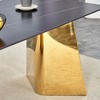 NicBex Dining Room Table for 6 Modern 63" Dining Table Counter Height Table with Curved Base and Imitation Marble for Kitchen - 4 of 4