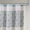 SEVOBAL Shower Curtain Cherry Blossom Design 100 Percent Cotton Machine Washable for Modern Bathroom Decor, Aqua, 72"*72"*0.13" - 3 of 4