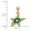 Black Bow Jewelry 14k Yellow Gold Plated Sterling Silver Dallas Stars NHL Small Pendant - 2 of 3