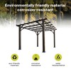 12' x 10' Outdoor Wood Grape Gazebo for Climbing Plant Support, Garden, Patio, Backyard, Deck, Brown - 4 of 4