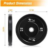 Premium 2-Inch Bumper Plates Set, Universal Fit Rubber Weight Plates with Steel Insert for Home & Gym Strength Training - 3 of 4