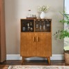Wine Cabinet With Wine Glass Rack And Wine Rack And Adjustable Shelves, Kitchen Coffee Bar Cabinet, For Home Farmhouse Dining Room - 2 of 4