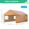 Outdoor Carport, Heavy Duty Car Canopy, Portable Garage Party Tent, Carport Shelter for Car Bike Boat Yellow - 2 of 4