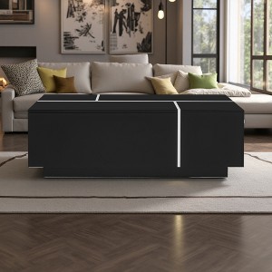 47.2"-72.7" Extendable Coffee Table with Storage - 1 of 4