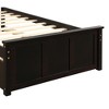 VASIP Twin Size Platform Storage Bed with 2 Wheeled Drawers, Space-Saving Bed Frame with Easy Roll-Out Storage,Espresso - 3 of 4