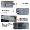 Finnhomy 53.2'' Large Rolling Kitchen Island with Drop Leaf - 4 of 4