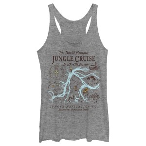 Women's Jungle Cruise Excursion Map Racerback Tank Top - 1 of 4