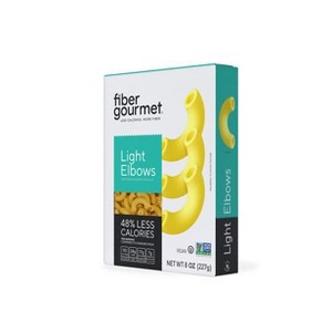 Fiber Gourmet  – Light Elbow Pasta - Fiber-Rich, Low Calorie, Healthy Pasta - Kosher, Vegan, Non-GMO - 8 Oz, Pack of 12 pack - 1 of 4
