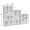 VECELO 3-Shelf Free Standing Bookcase for Home Office Living Room Open Display Organizer Storage Bookshelf, Oak Finish Decor Furniture - 3 of 4