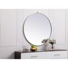 Elegant Lighting Metal frame round mirror with decorative hook 39 inch in White - 4 of 4